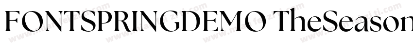 FONTSPRINGDEMO TheSeasonsLightItali字体转换